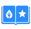 Blue recipe book icon symbolizing standardized recipes for consistent food quality