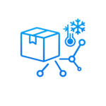 Cold chain monitoring icon representing IoT temperature tracking during transportation