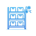 Food storage area monitoring icon representing IoT environmental sensors