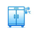 Restaurant refrigerator and freezer temperature monitoring icon for IoT environmental monitoring