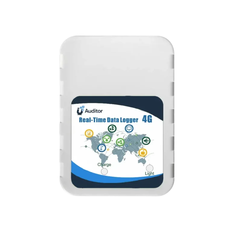 Fleet monitoring device with GPS tracking and environmental monitoring for refrigerated transport vehicles