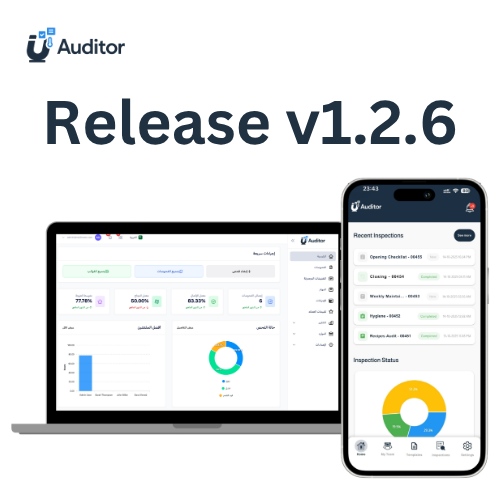 uAuditor Release v1.2.6 This release introduces dynamic checklist logic rules, improvements to broadcast access on mobile, enhanced inspection exports, and usability updates in user management across the Web Platform.